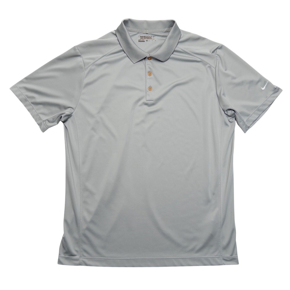 Nike Golf Tour Performance Dri Fit Polo Shirt Men's XL Light Gray Short‎ Sleeve